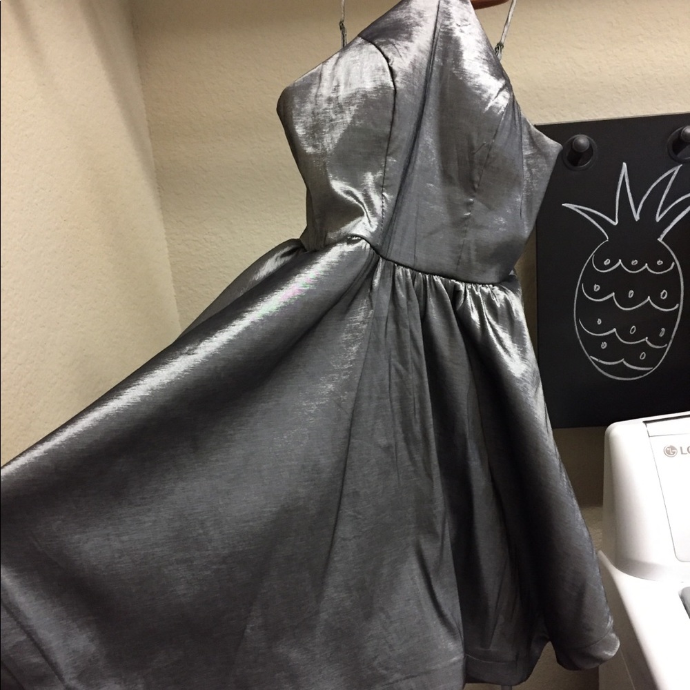 Homecoming/party silver color dress